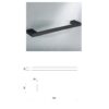 FLAT Towel Rail 300mm Matt Black