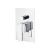 PEPITA Concealed Shower Mixer w/ Diverter, Brass Plate 172 x 113mm Chrome